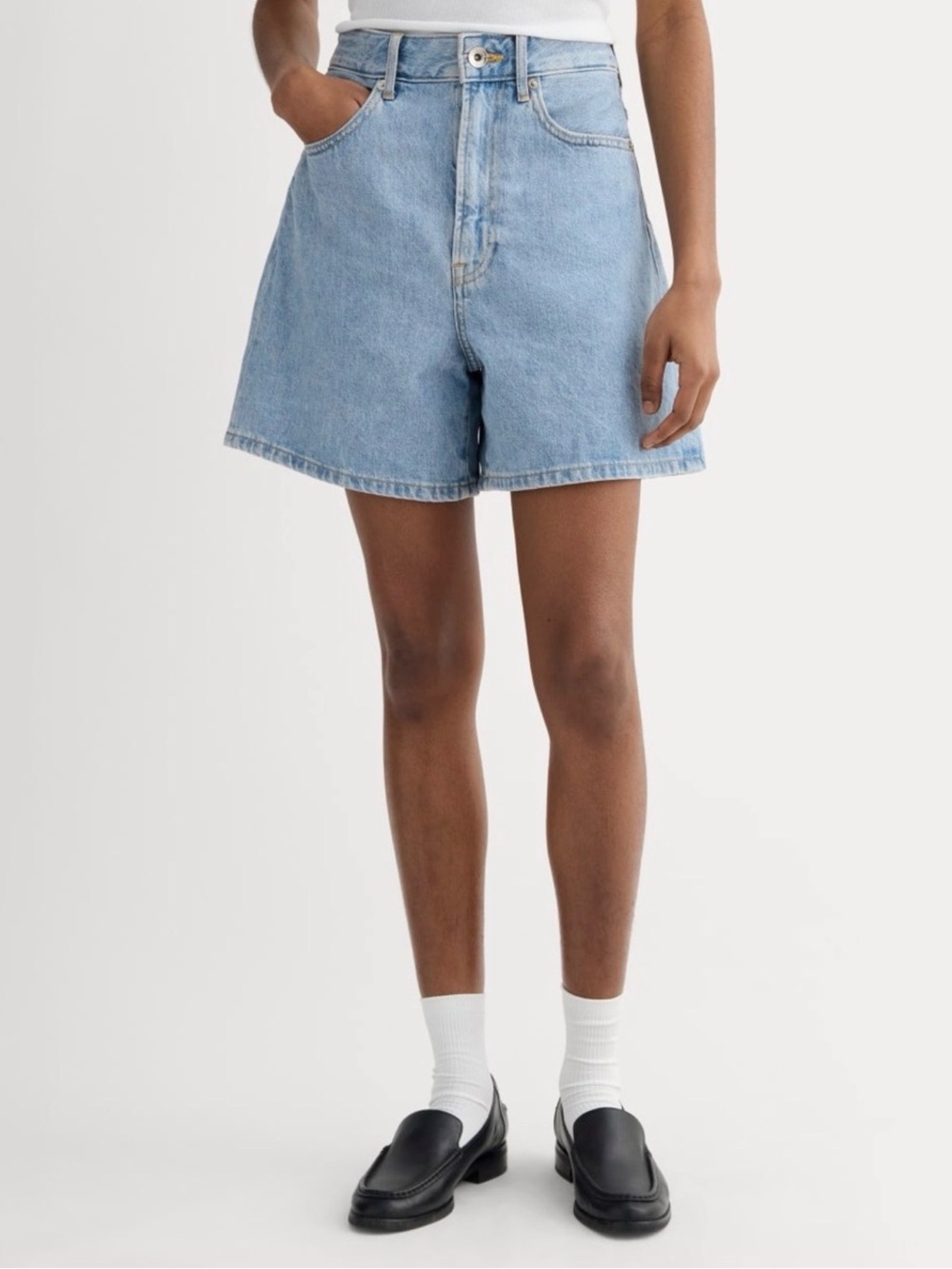 Everlane A-Line Denim Shorts